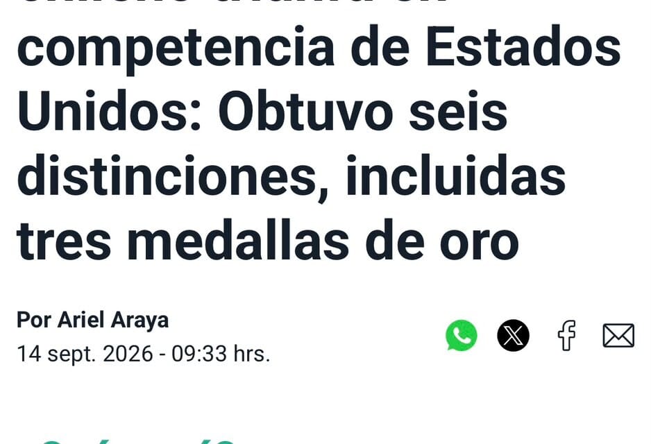 Bou Barroeta destacada por Meganoticias tras triunfar en Estados Unidos